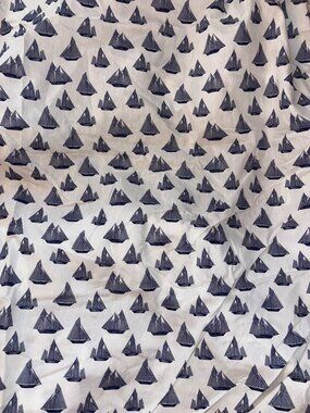 NEW! NAUTICA BLUE SAILBOAT NAUTICAL BOAT YACHT FITTED SHEET QUEEN PREPPY CLASSIC